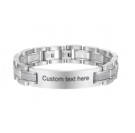 Man Silver Buff Bracelet