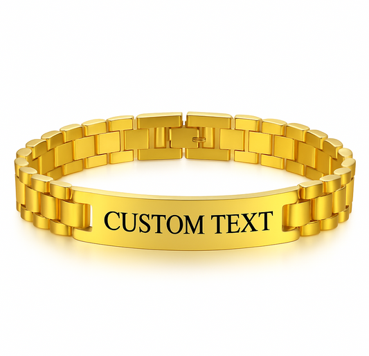 Man Gold President Bracelet