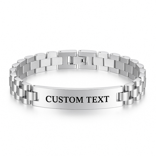 Man Silver President Bracelet