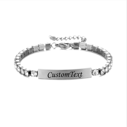 Unisex Diamond Silver Bracelet