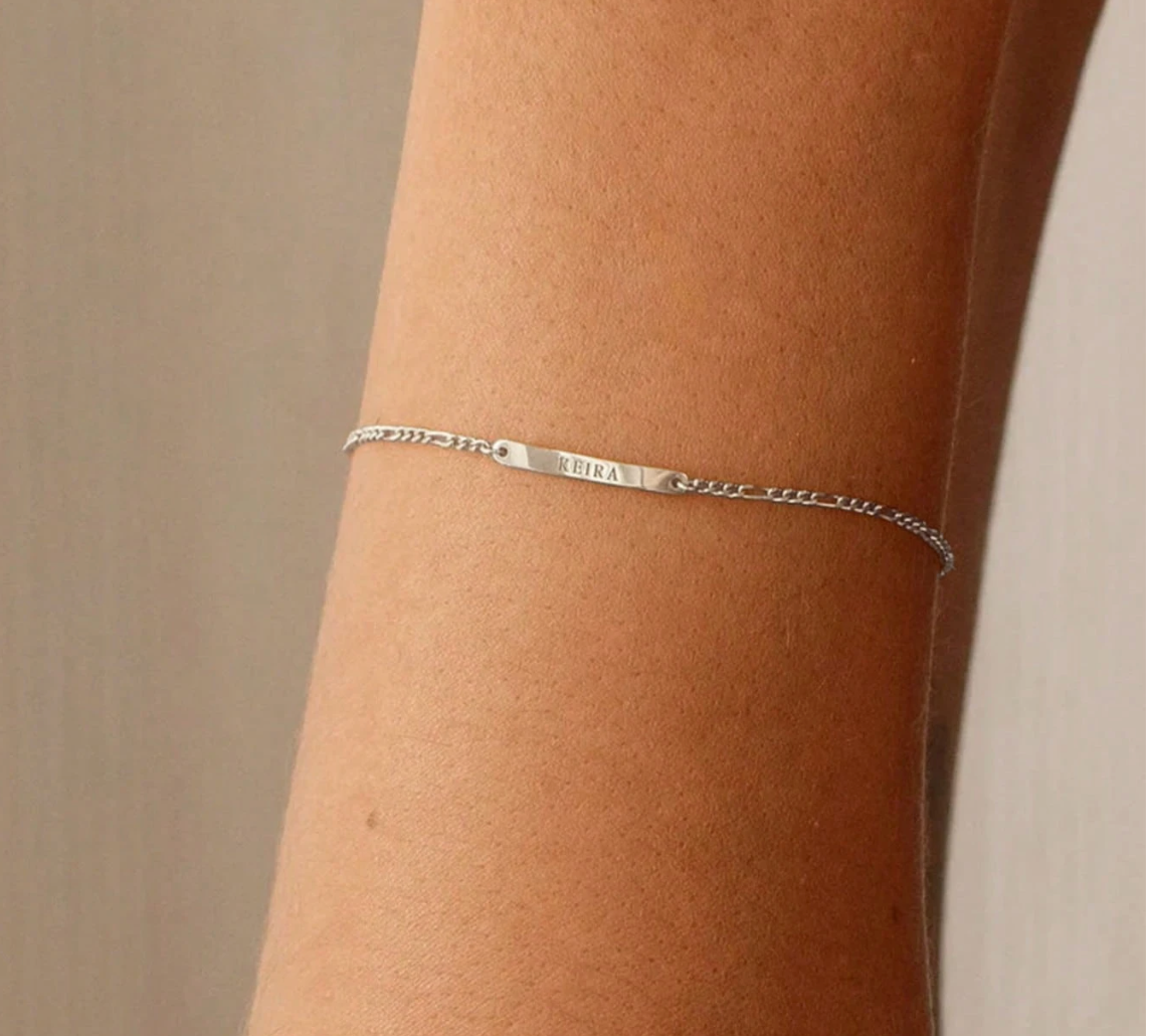 Unisex Thin Silver Bracelet