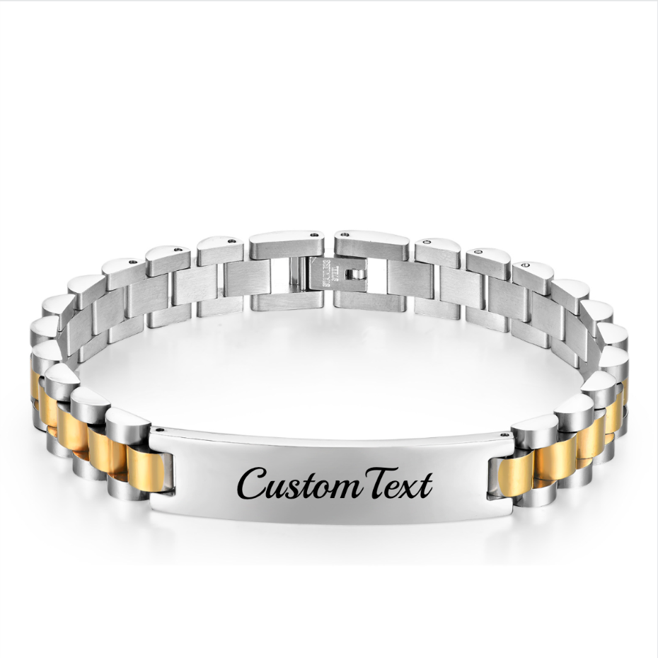 Man SIlver & Gold President Bracelet