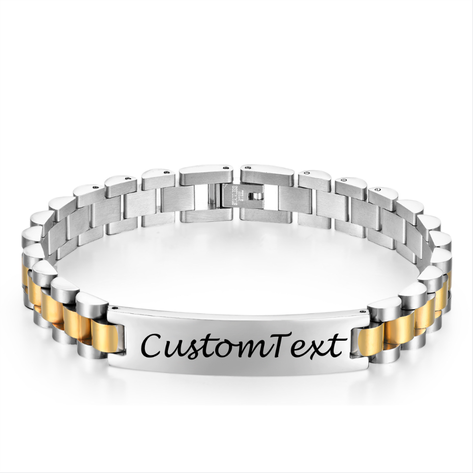 Man SIlver & Gold President Bracelet