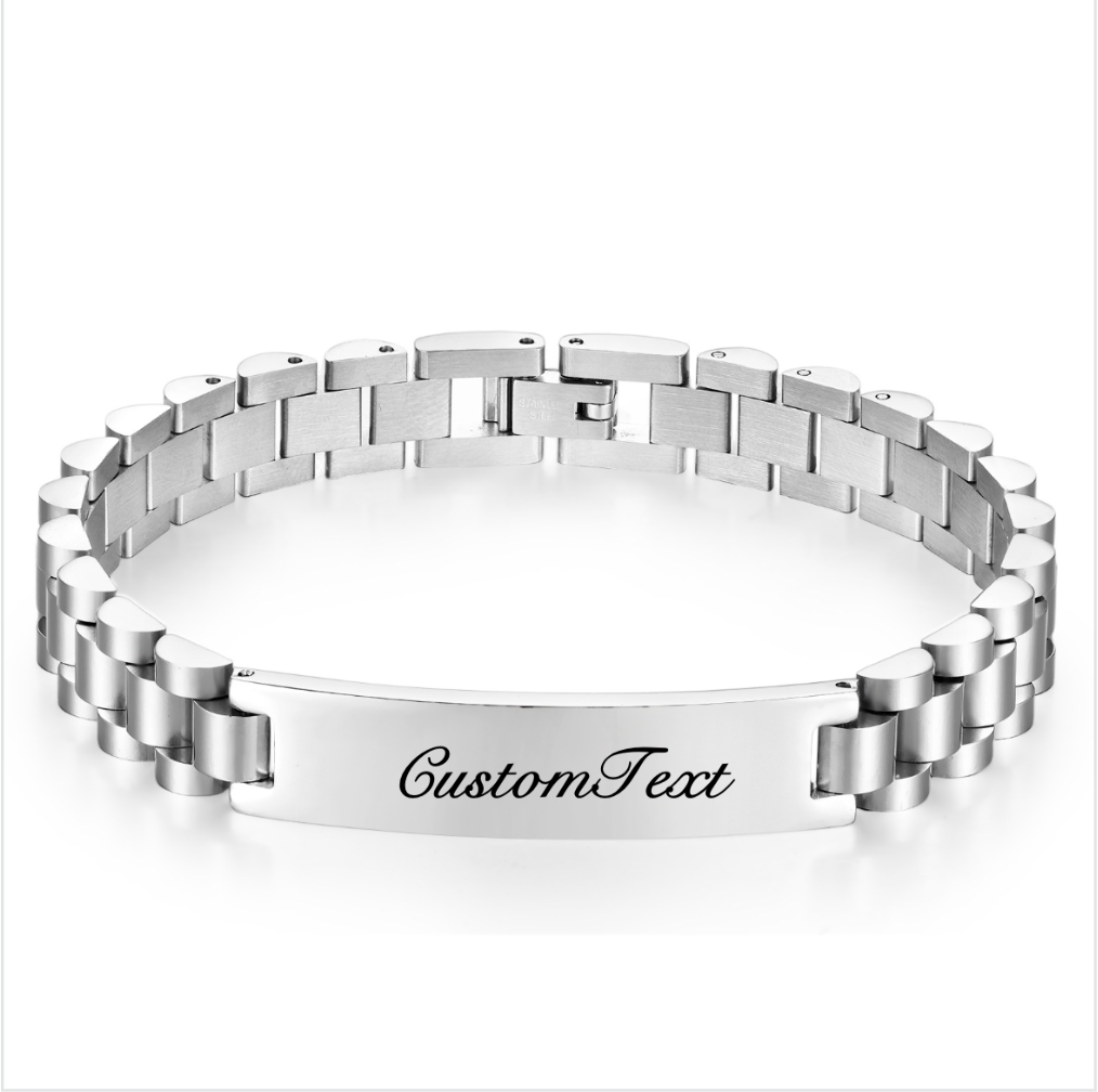 Man Silver President Bracelet