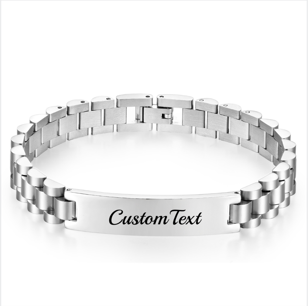 Man Silver President Bracelet