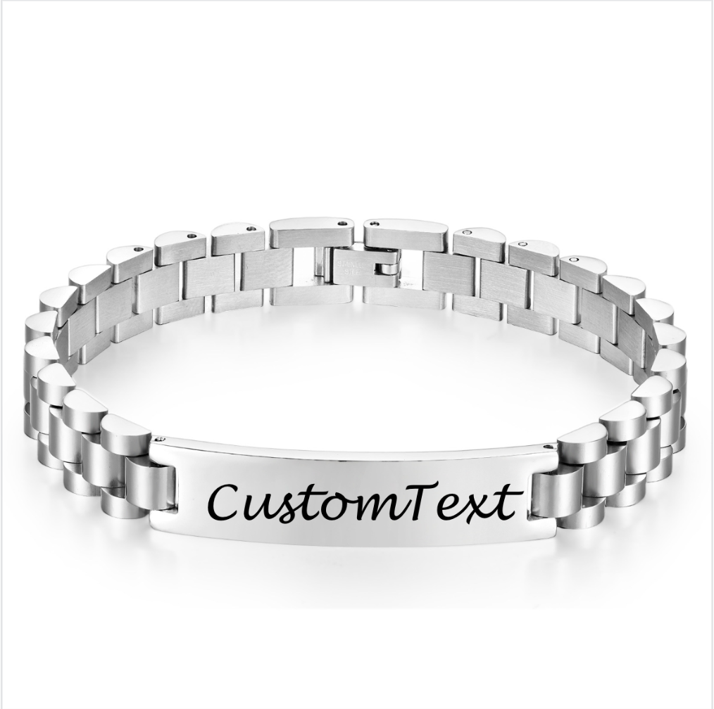 Man Silver President Bracelet