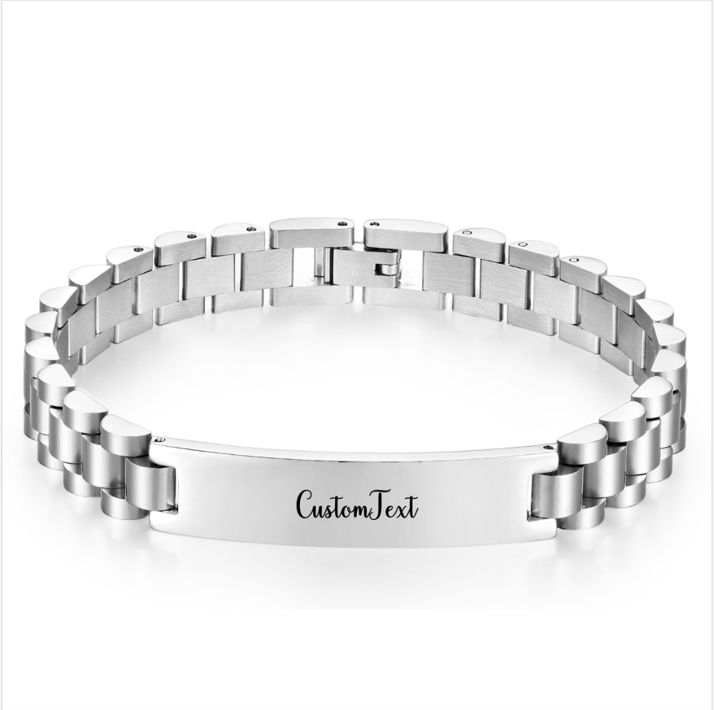 Man Silver President Bracelet