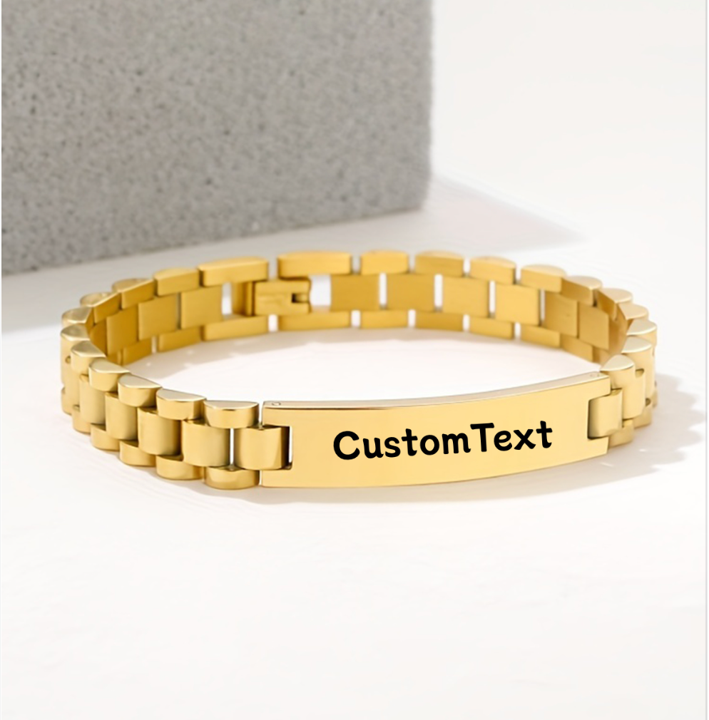 Man Gold President Bracelet