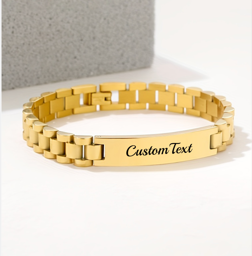 Man Gold President Bracelet